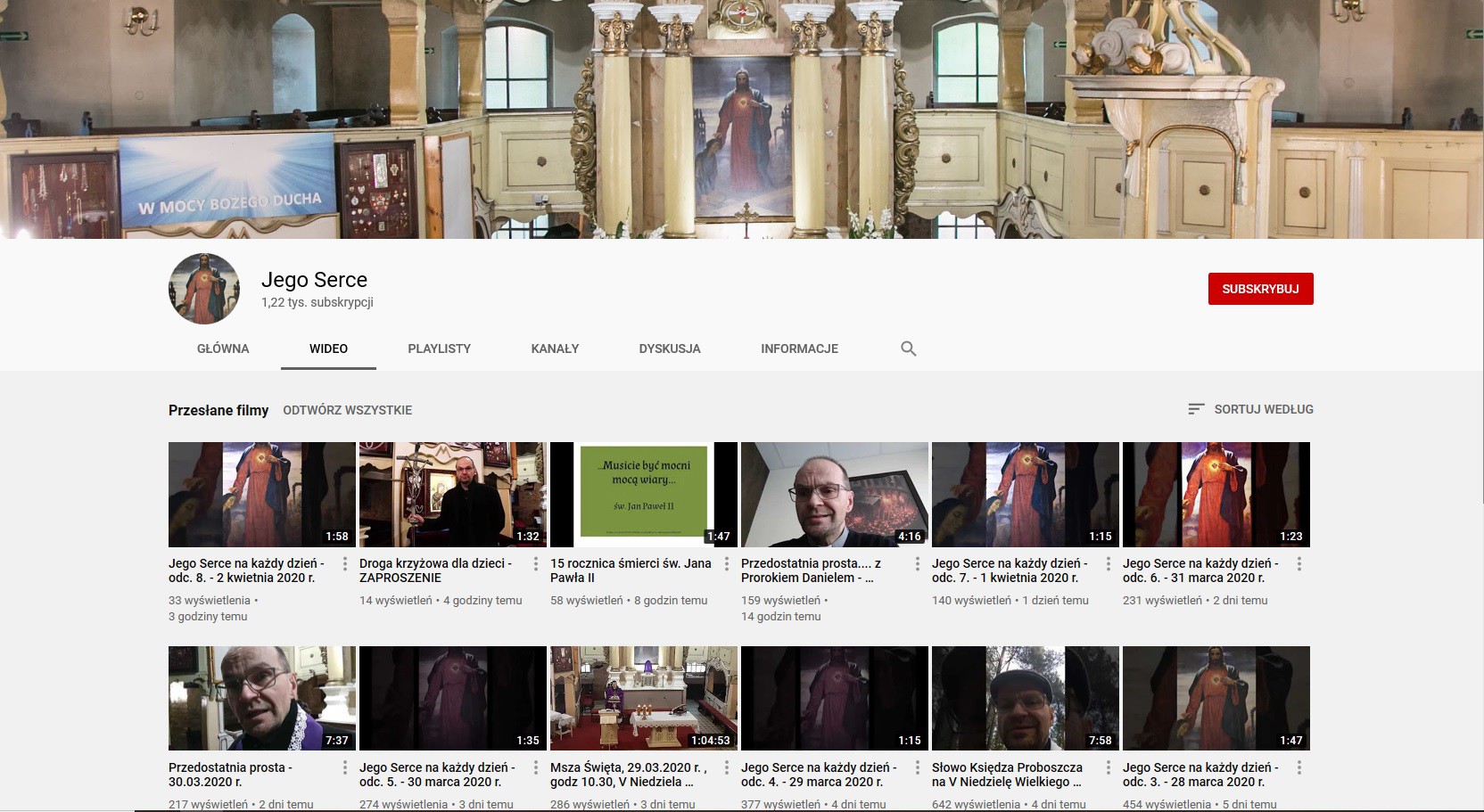 Jego Serce - YouTube działa! Zapraszamy!