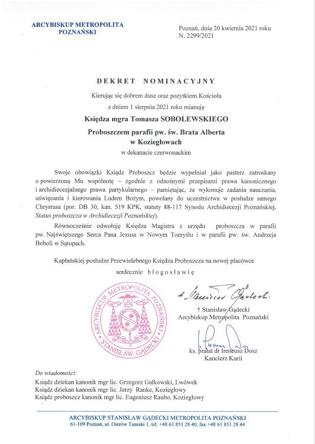 Zmiana personalna w parafii!