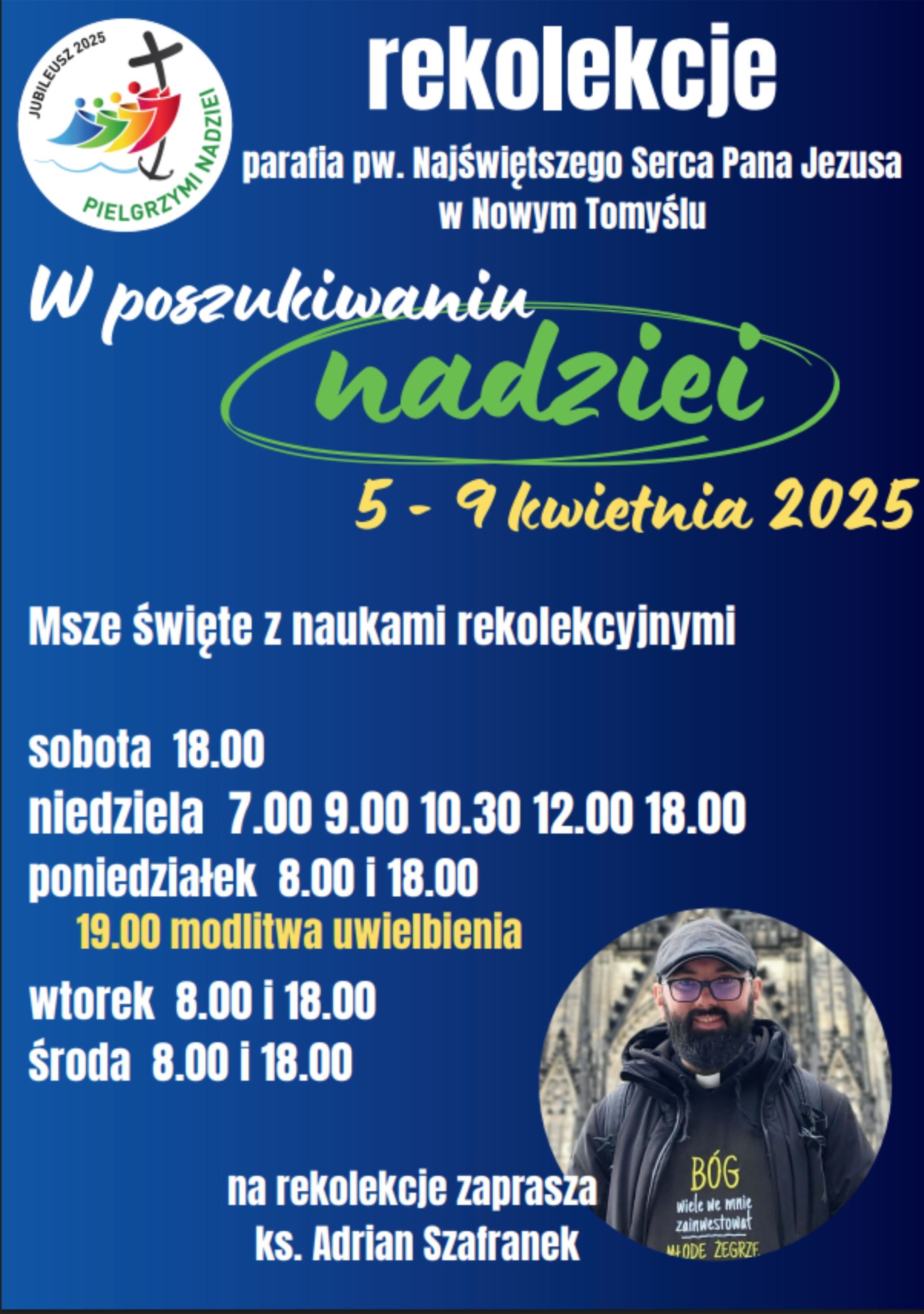 Zapraszamy na Parafialne Rekolekcje Wielkopostne 5-9 kwietnia 2025 r.
