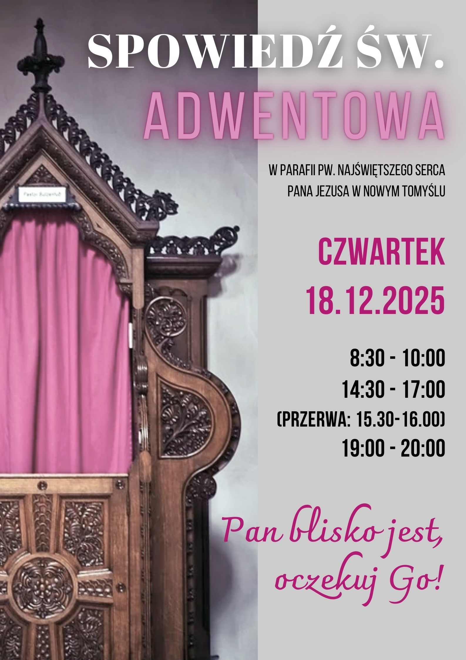SPOWIEDŹ ŚWIĘTA ADWENTOWA