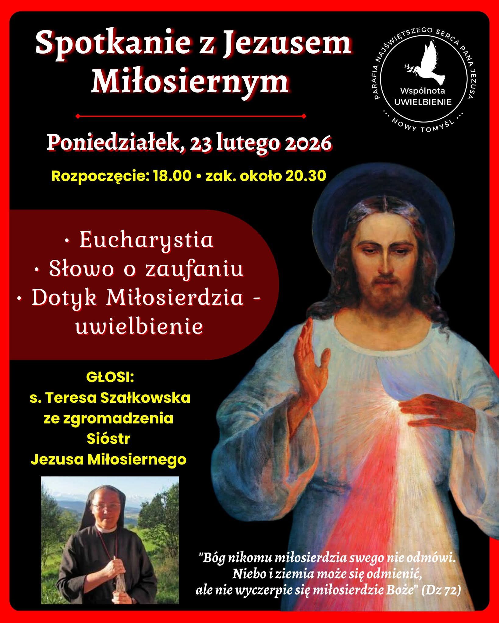 SPOTKANIE Z JEZUSEM MIŁOSIERNYM!