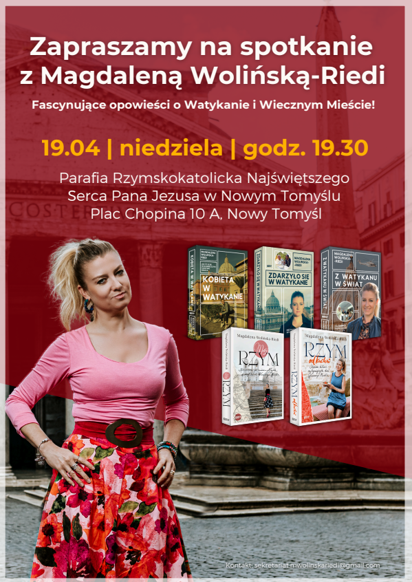 ZAPRASZAMY NA SPOTKANIE Z MAGDALENĄ WOLIŃSKĄ-RIEDI
