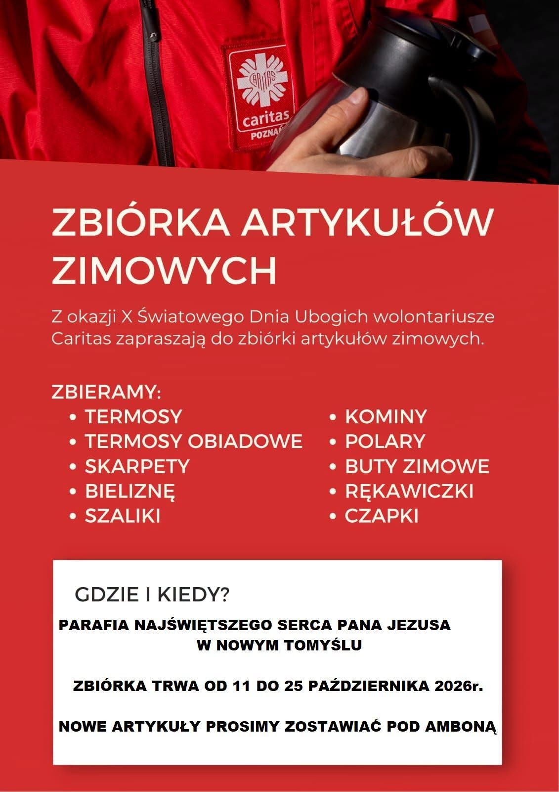 Zbiórka artykułów zimowych do 25.10.2026 r.